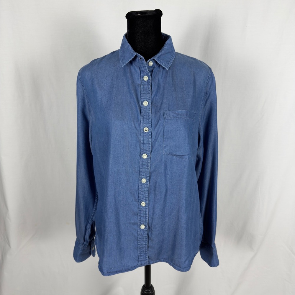 Tradlands Blue Lightweight Button Down - Women's S